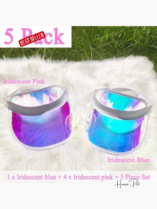 5 Pack Adjustable Plastic Sun Visors for Sports and Outdoor Activities main image 6